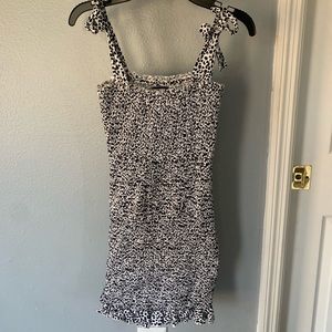 Black and white fitted dress